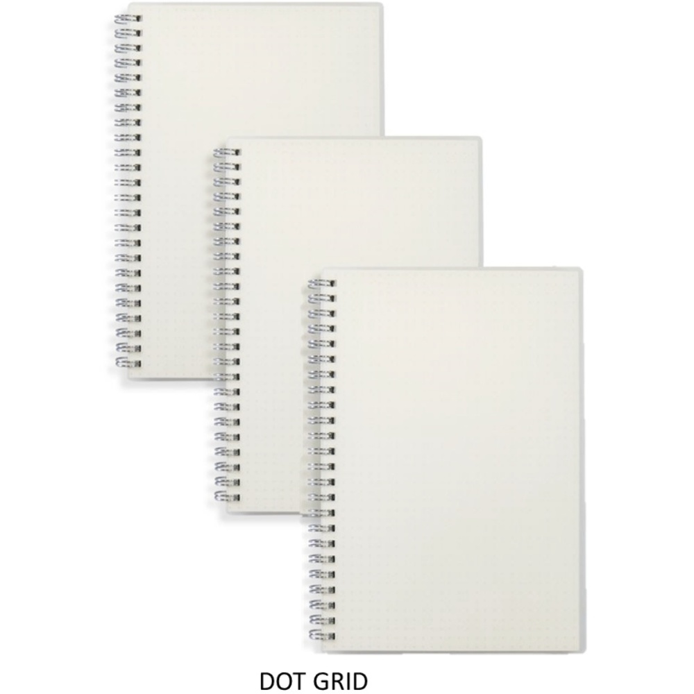 A5 TRANSPARENT HARDCOVER 3 NOTEBOOKS(DOT GRID)